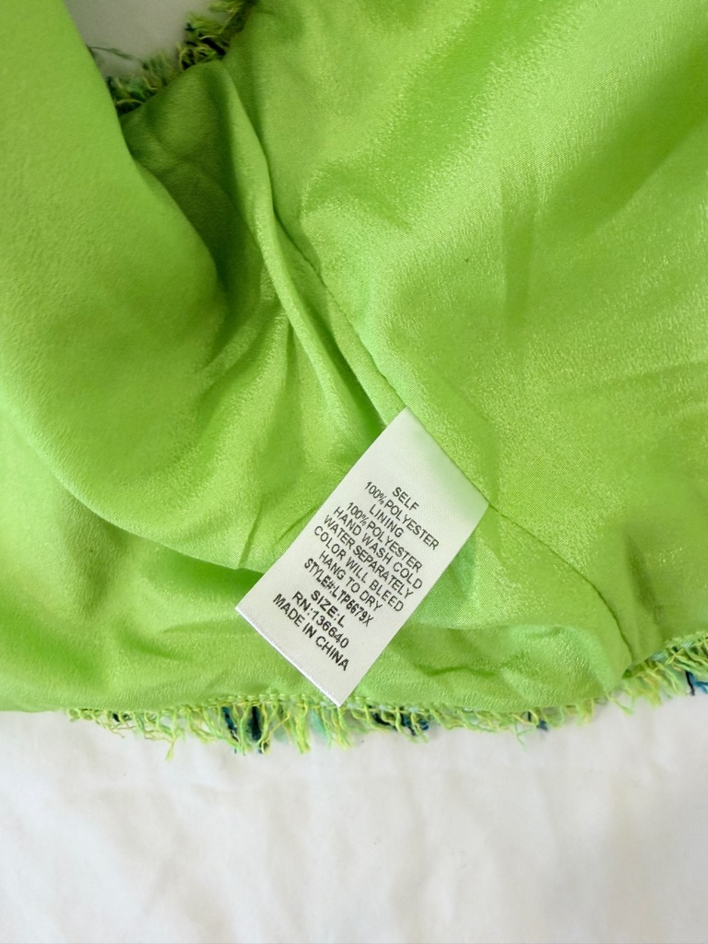 Latiste Green Tweed 2 Piece Set Large Cropped Jacket Pleated Skort - Picture 5 of 10